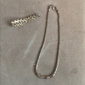 Silver Necklace and Bracelet
